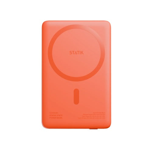 Statik MagSafe Power Bank with Semi-Solid Electrolyte Technology V2 5000mAh Orange
