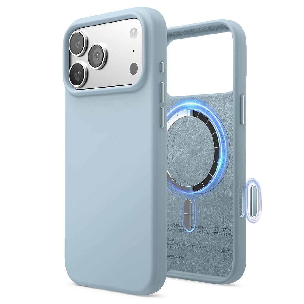 Elago iPhone 17P.Pm/18P.Pm Magnetic Silicone Case (Camera Control Key Included) - Sky Blue