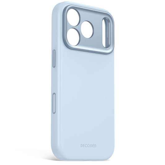 Decoded AntiMicrobial Silicone Backcover for iPhone 18/17 Pro Max Case Atlantic Carbon Light Blue