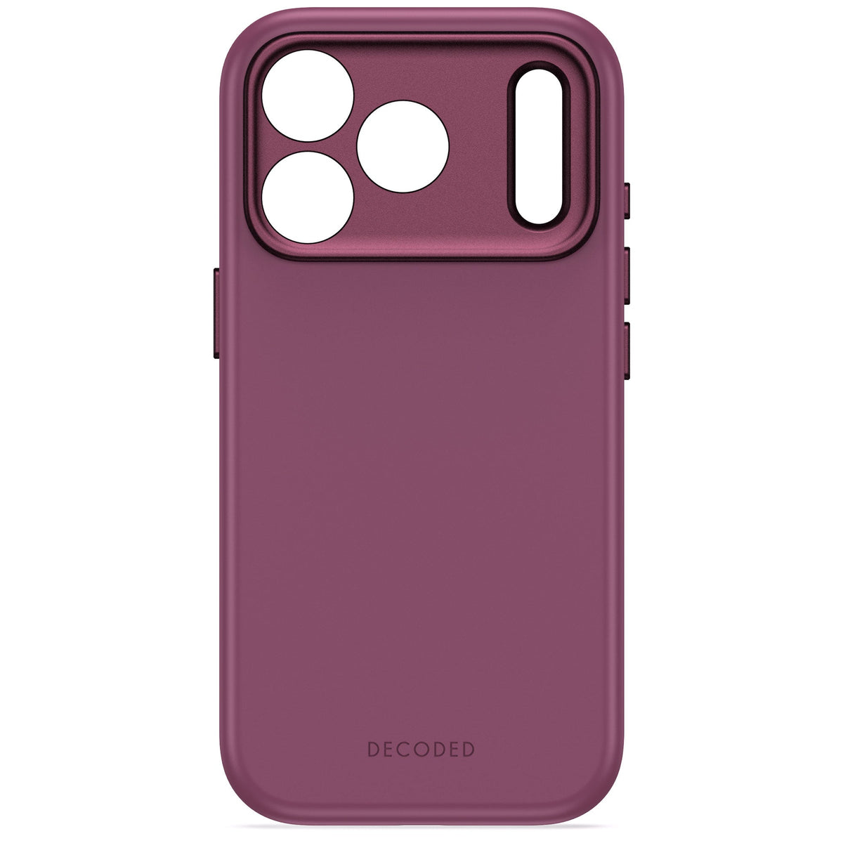 Decoded AntiMicrobial Silicone Backcover for iPhone 18/17 Pro Max Case Atlantic Carbon Plum