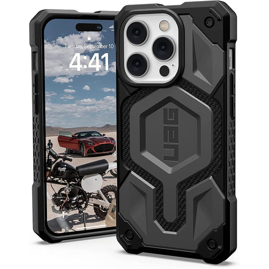 UAG iPhone 14 Pro MagSafe Monarch Pro Kevlar Case - Kevlar Silver