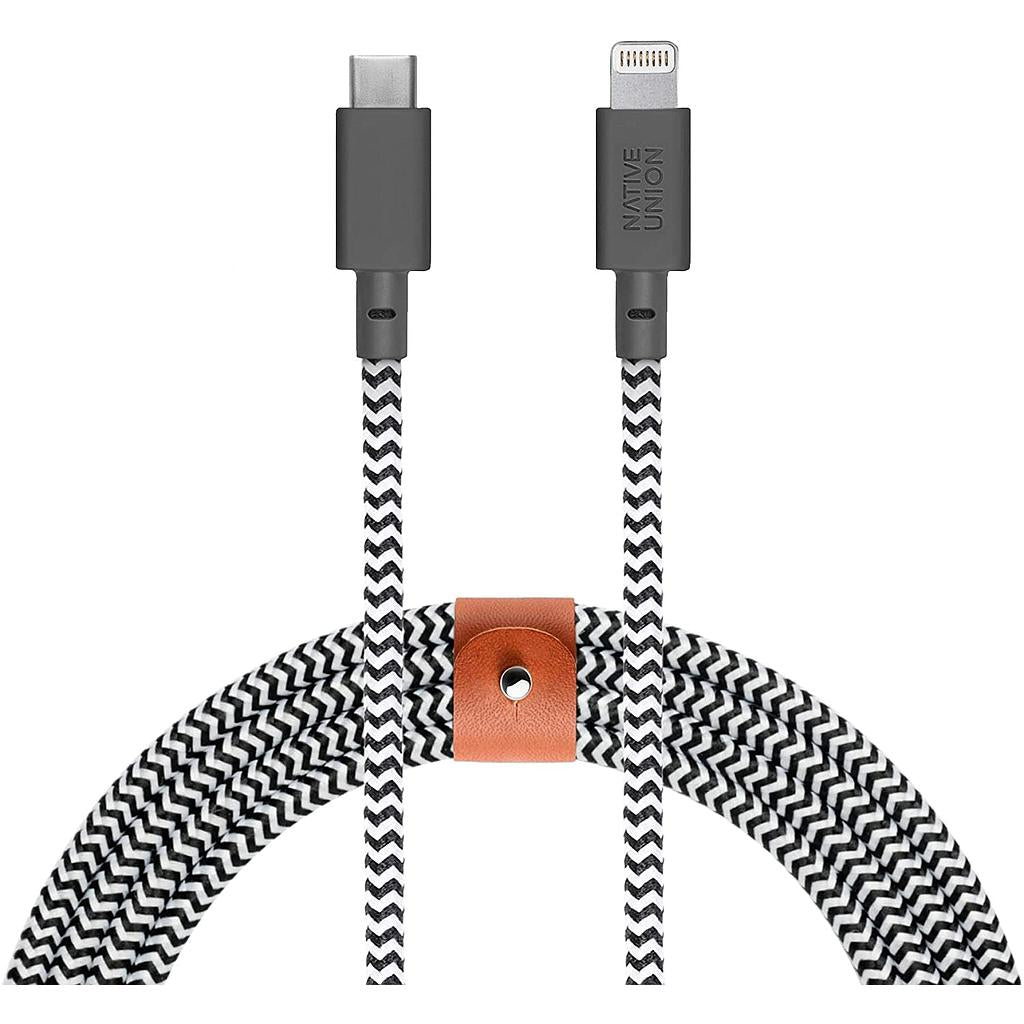 Native Union Belt Cable USB-C to Lightning 3M - Zebra -USB-C