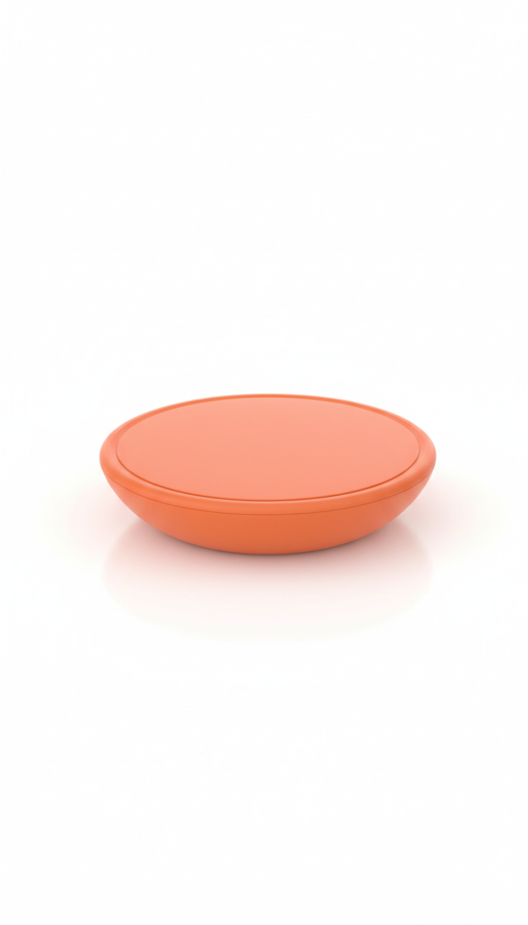 Fast wireless charger in vivid tangerine