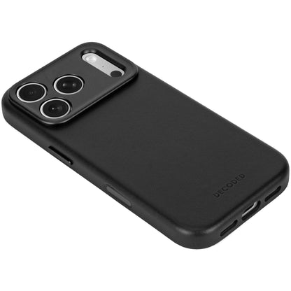 Decoded Leather Backcover for iPhone 18/17 Pro Case Black