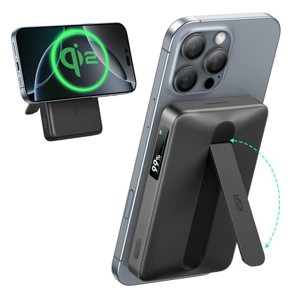 ESR Power Bank 10000mAh Qi2 MagSlim Kickstand Black