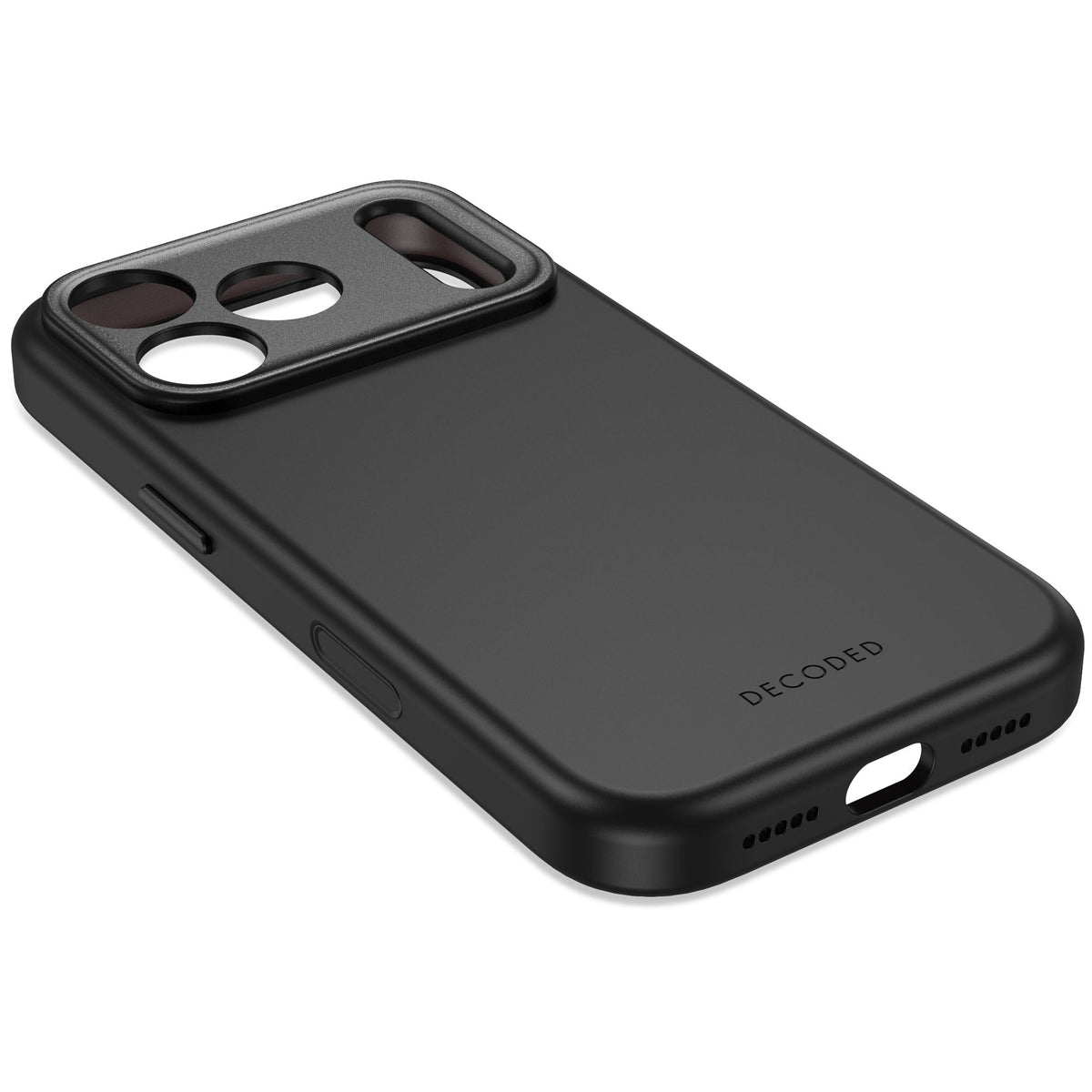 Decoded AntiMicrobial Silicone Backcover for iPhone 18/17 Pro Max Case Atlantic Carbon Black