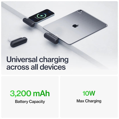 Statik Snap-N-Charge Power Bank 3200mAh - Universal USB-C, Lightning & Micro USB Magnetic Tips V3 Black