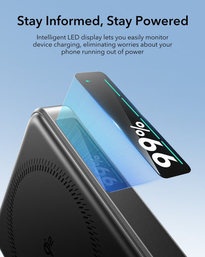 ESR Power Bank 10000mAh Qi2 MagSlim Kickstand Black