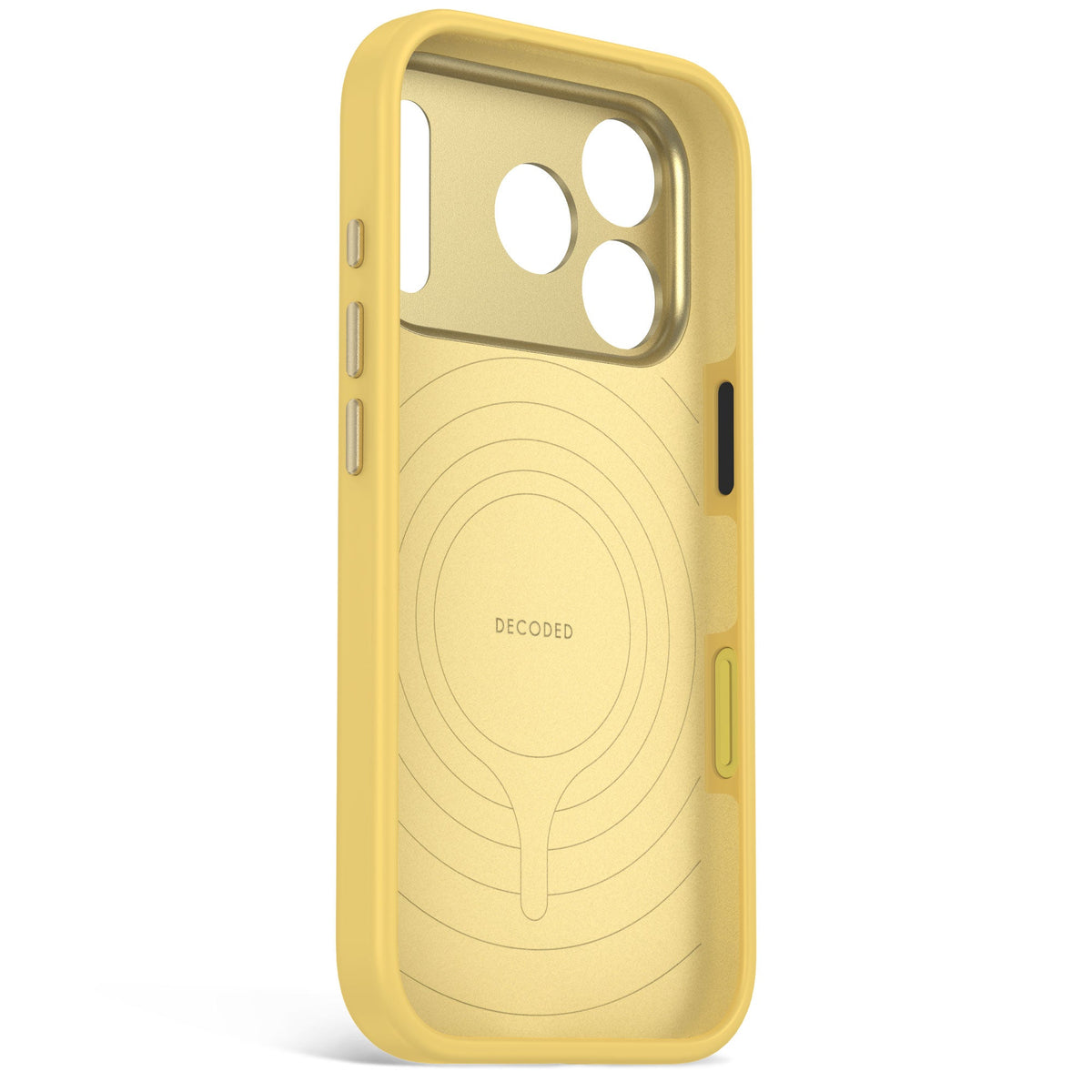 Decoded AntiMicrobial Silicone Backcover for iPhone 18/17 Pro Max Case Atlantic Carbon Citron