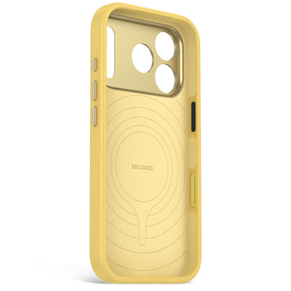 Decoded AntiMicrobial Silicone Backcover for iPhone 18/17 Pro Max Case Atlantic Carbon Citron