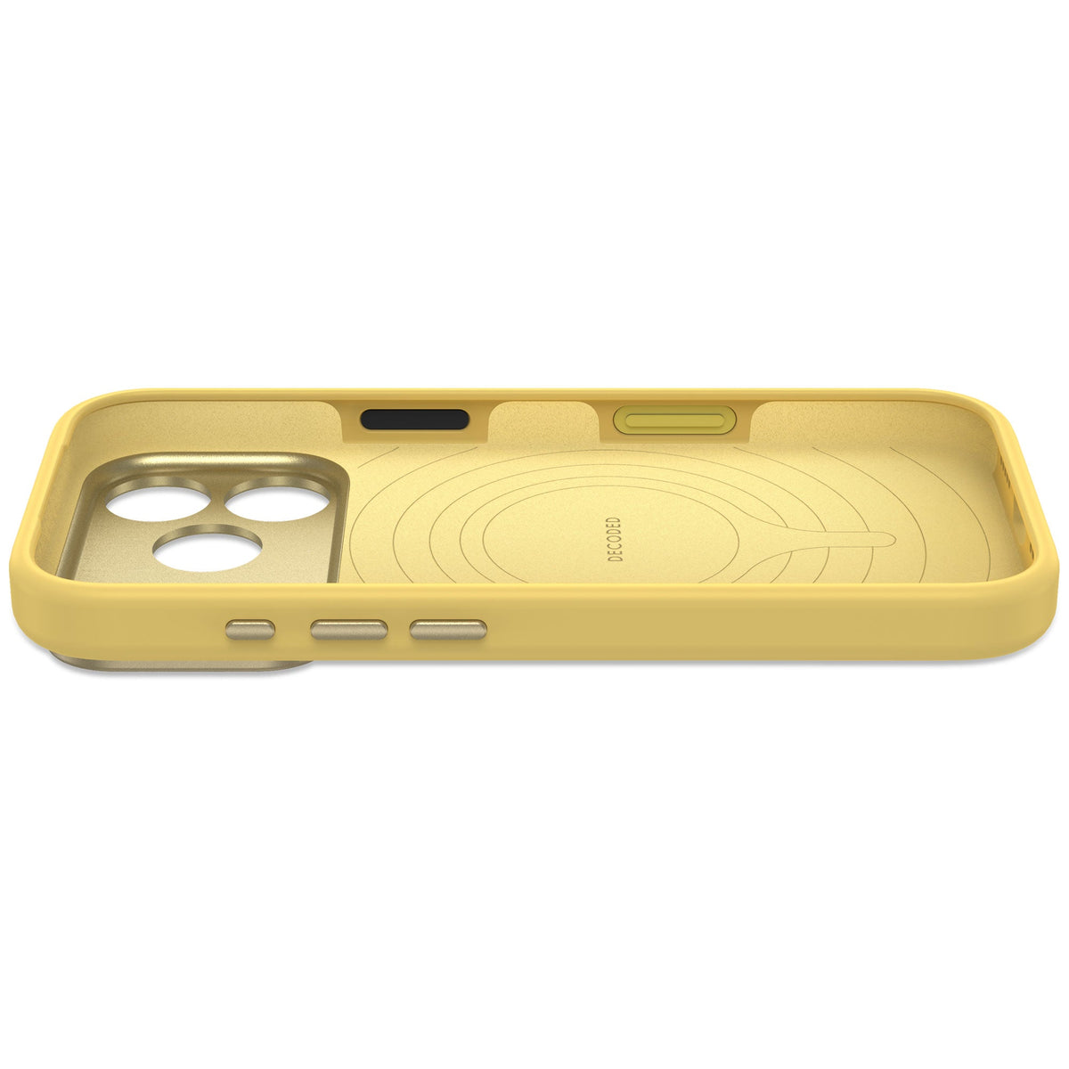 Decoded AntiMicrobial Silicone Backcover for iPhone 18/17 Pro Max Case Atlantic Carbon Citron