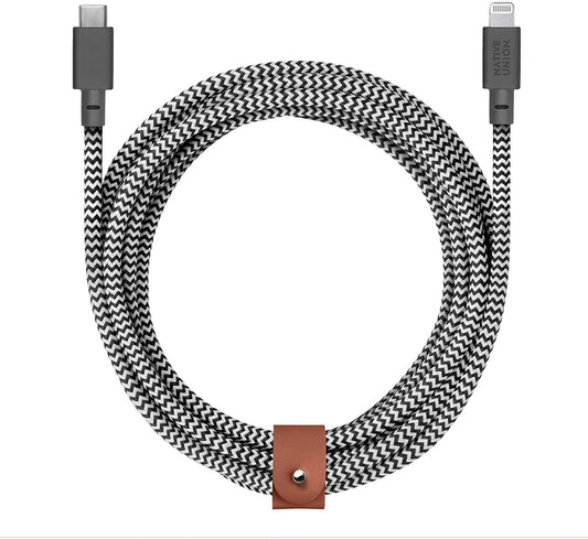 Native Union Belt Cable USB-C to Lightning 3M - Zebra -USB-C
