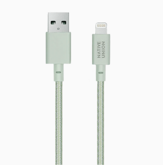 Native Union Belt Cable XL - USB A to Lightning 3M - Sage