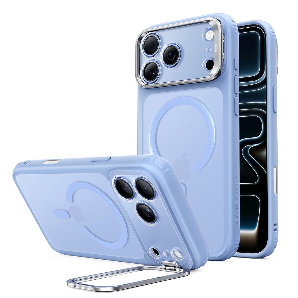 ESR iPhone 18 Pro Max/17 Pro Max Classic Hybrid Magnetic Case (Camera Control,Stash Stand) Frosted Light Blue