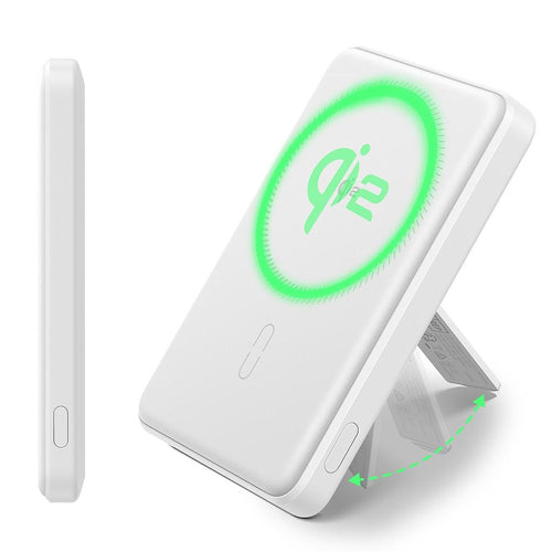 ESR Power Bank 5000mAh Qi2 MagSlim Kickstand White