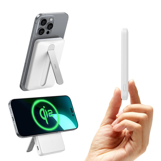 ESR Power Bank 5000mAh Qi2 MagSlim Kickstand White