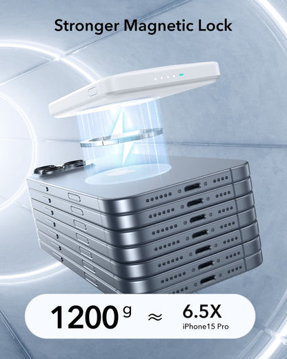 ESR Power Bank 5000mAh Qi2 MagSlim Kickstand White