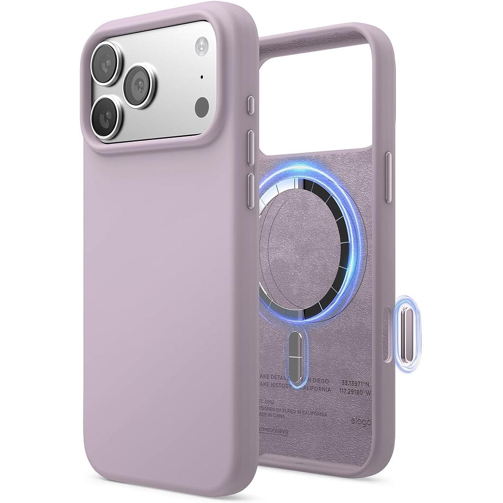 Elago iPhone 17P.Pm/18P.Pm Magnetic Silicone Case (Camera Control Key Included) - Soft Purple