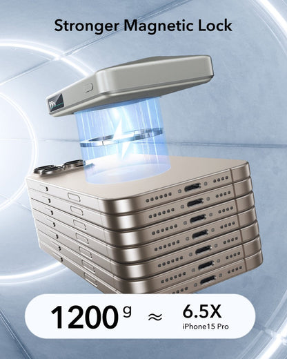 ESR Power Bank 10000mAh Qi2 MagSlim Kickstand Titanium