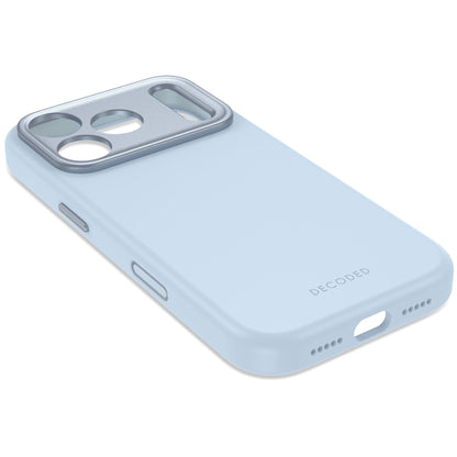 Decoded AntiMicrobial Silicone Backcover for iPhone 18/17 Pro Max Case Atlantic Carbon Light Blue