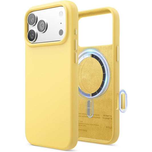 Elago iPhone 17P.Pm/18P.Pm Magnetic Silicone Case (Camera Control Key Included) - Yellow
