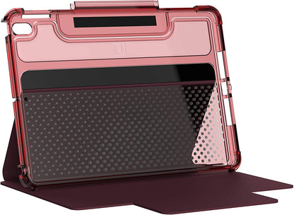 [U] by UAG Apple iPad 10.2/10.5" (7th, 8th & 9th Gen) Lucent Case - Aubergine/Dusty Rose [V] - كفر ايباد حماية عالية + ستاند + مكان للقلم