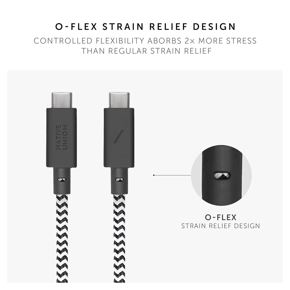 Native Union Cable-C To C 3M Anchor - Zebra