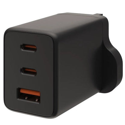 UAG Wall Charger SRGE 65W 3Port UK - Black [V] - بلاك شاحن حائط - فتحتين تايب سي - فتحة يو اس بي - قوة 65 واط - كفالة 12 شهر