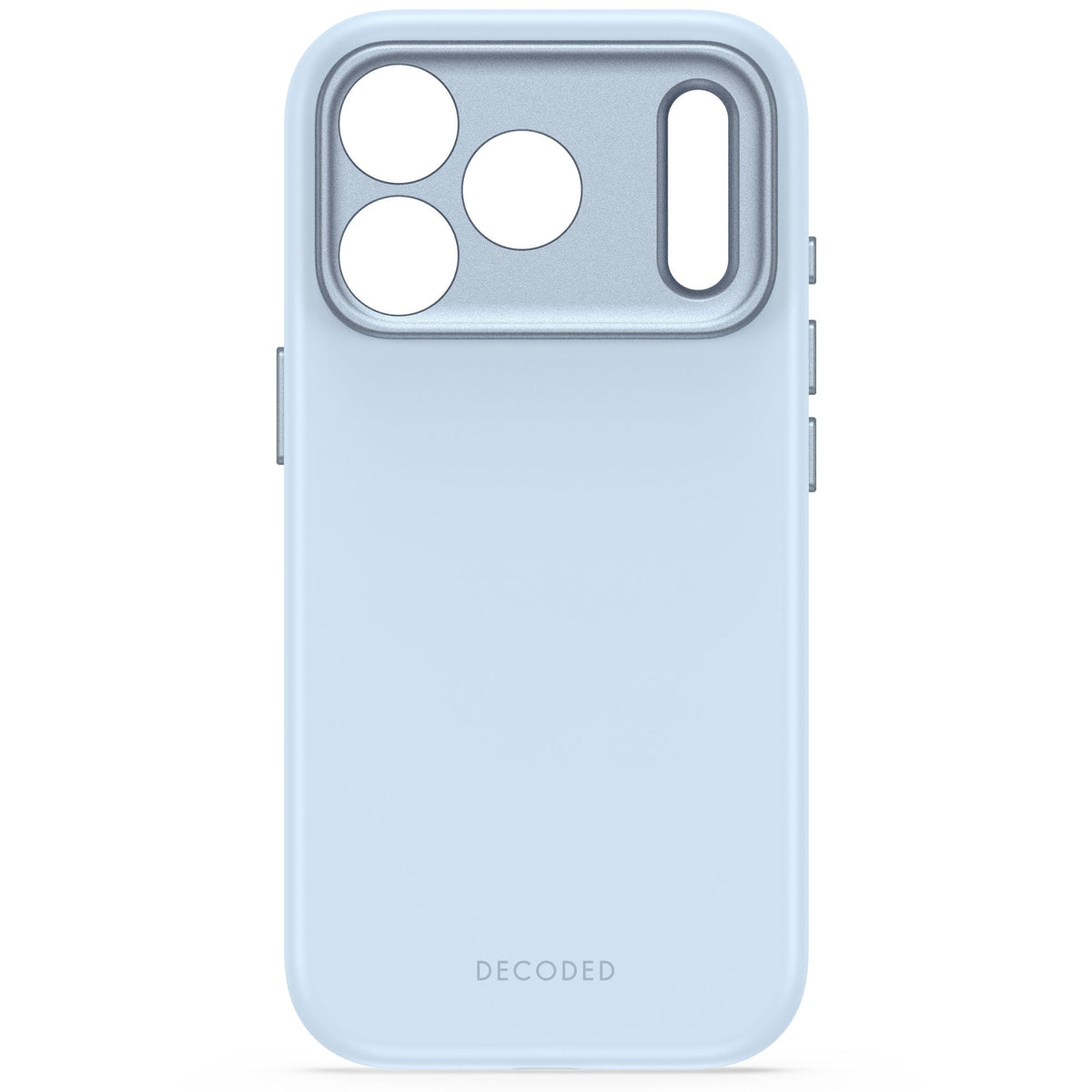Decoded AntiMicrobial Silicone Backcover for iPhone 18/17 Pro Max Case Atlantic Carbon Light Blue