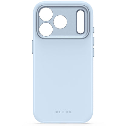 Decoded AntiMicrobial Silicone Backcover for iPhone 18/17 Pro Max Case Atlantic Carbon Light Blue