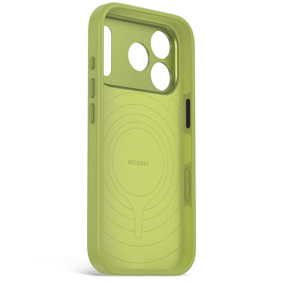 Decoded AntiMicrobial Silicone Backcover for iPhone 18/17 Pro Max Case Atlantic Carbon Moss Green