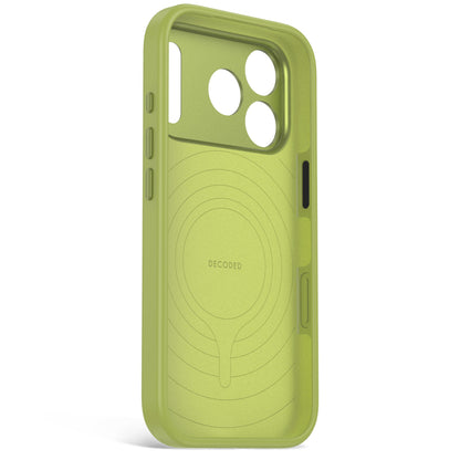 Decoded AntiMicrobial Silicone Backcover for iPhone 18/17 Pro Max Case Atlantic Carbon Moss Green