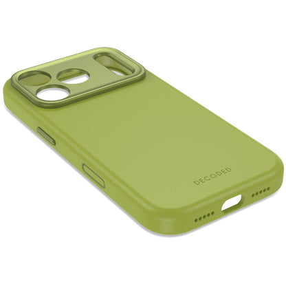 Decoded AntiMicrobial Silicone Backcover for iPhone 18/17 Pro Max Case Atlantic Carbon Moss Green