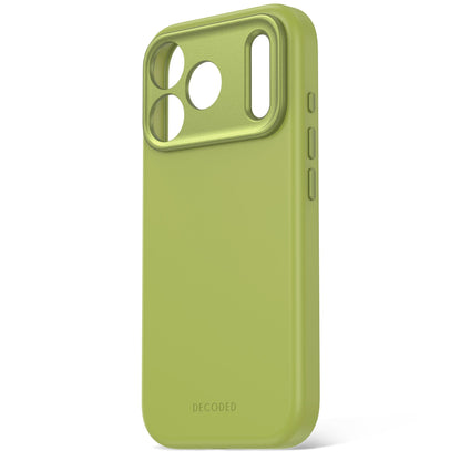 Decoded AntiMicrobial Silicone Backcover for iPhone 18/17 Pro Max Case Atlantic Carbon Moss Green