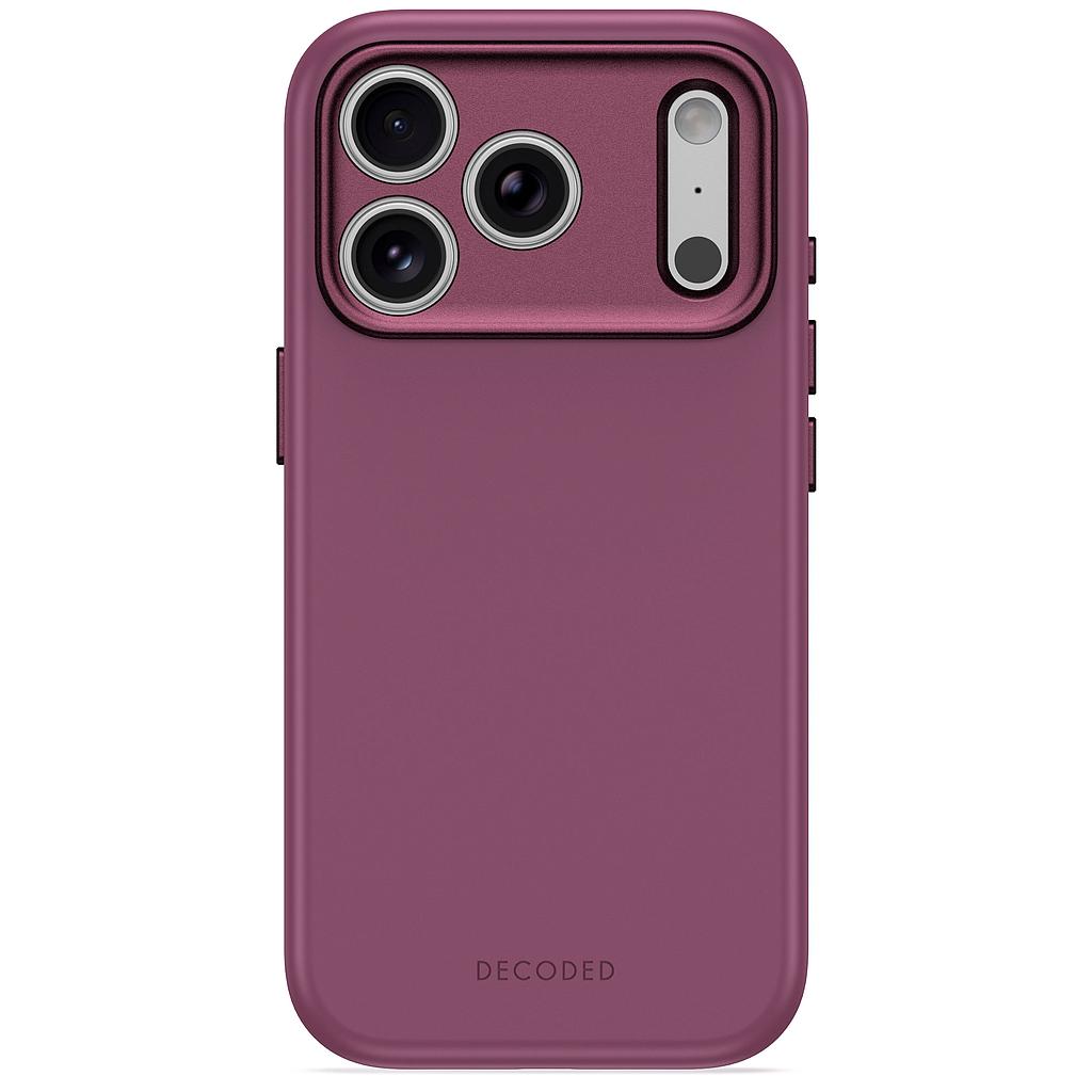 Decoded AntiMicrobial Silicone Backcover for iPhone 18/17 Pro Max Case Atlantic Carbon Plum