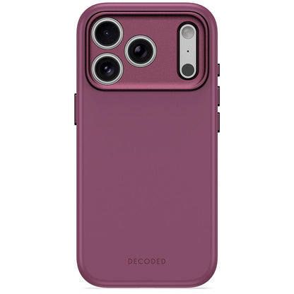 Decoded AntiMicrobial Silicone Backcover for iPhone 18/17 Pro Max Case Atlantic Carbon Plum