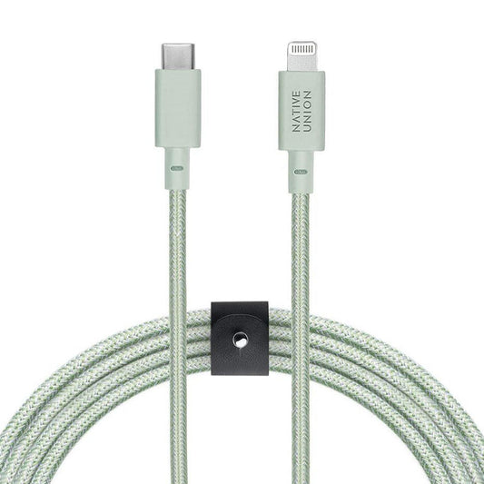 Native Union Belt Cable USB-C to Lightning 3M  - Sage - USB-C