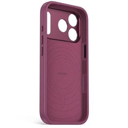 Decoded AntiMicrobial Silicone Backcover for iPhone 18/17 Pro Max Case Atlantic Carbon Plum
