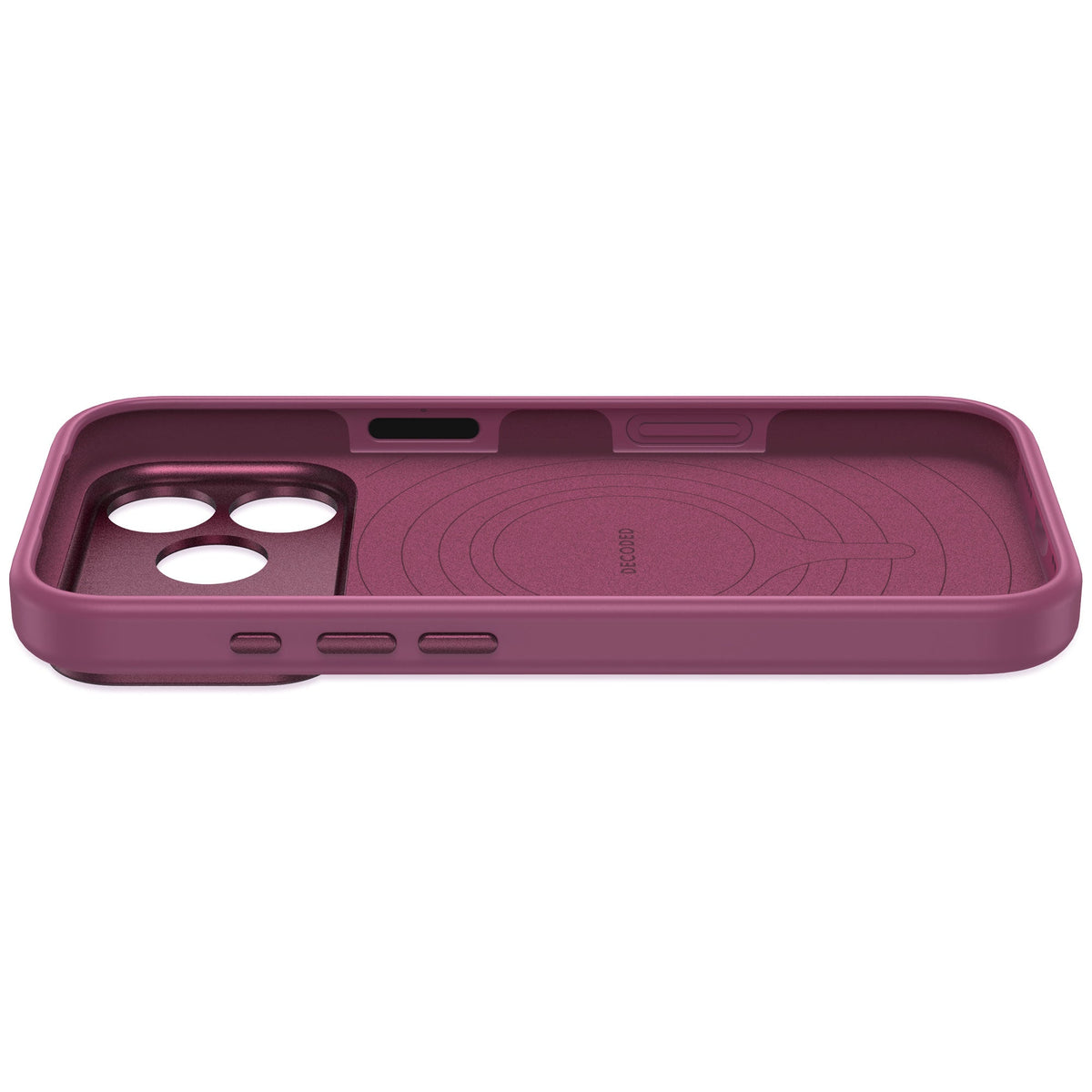 Decoded AntiMicrobial Silicone Backcover for iPhone 18/17 Pro Max Case Atlantic Carbon Plum