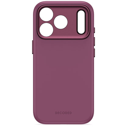 Decoded AntiMicrobial Silicone Backcover for iPhone 18/17 Pro Max Case Atlantic Carbon Plum
