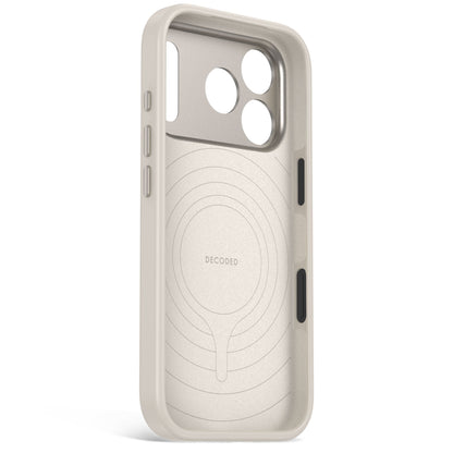 Decoded AntiMicrobial Silicone Backcover for iPhone 18/17 Pro Max Case Pebble Grey