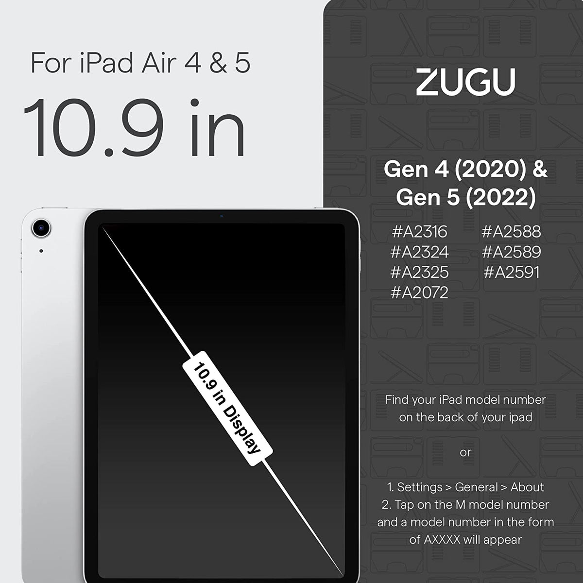 Zugu  iPad Air 11" - 2024 - Colors - Alpha Case - Colors purple