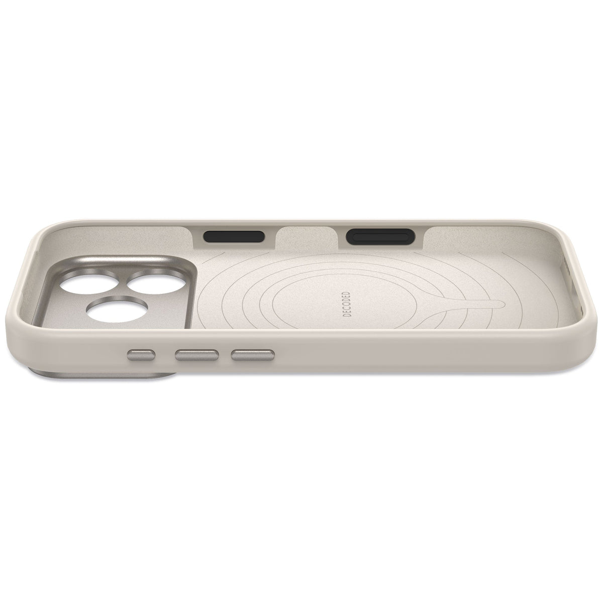 Decoded AntiMicrobial Silicone Backcover for iPhone 18/17 Pro Max Case Pebble Grey