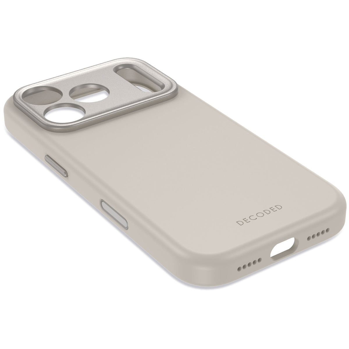 Decoded AntiMicrobial Silicone Backcover for iPhone 18/17 Pro Max Case Pebble Grey