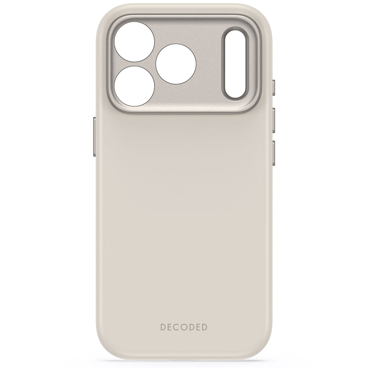 Decoded AntiMicrobial Silicone Backcover for iPhone 18/17 Pro Max Case Pebble Grey