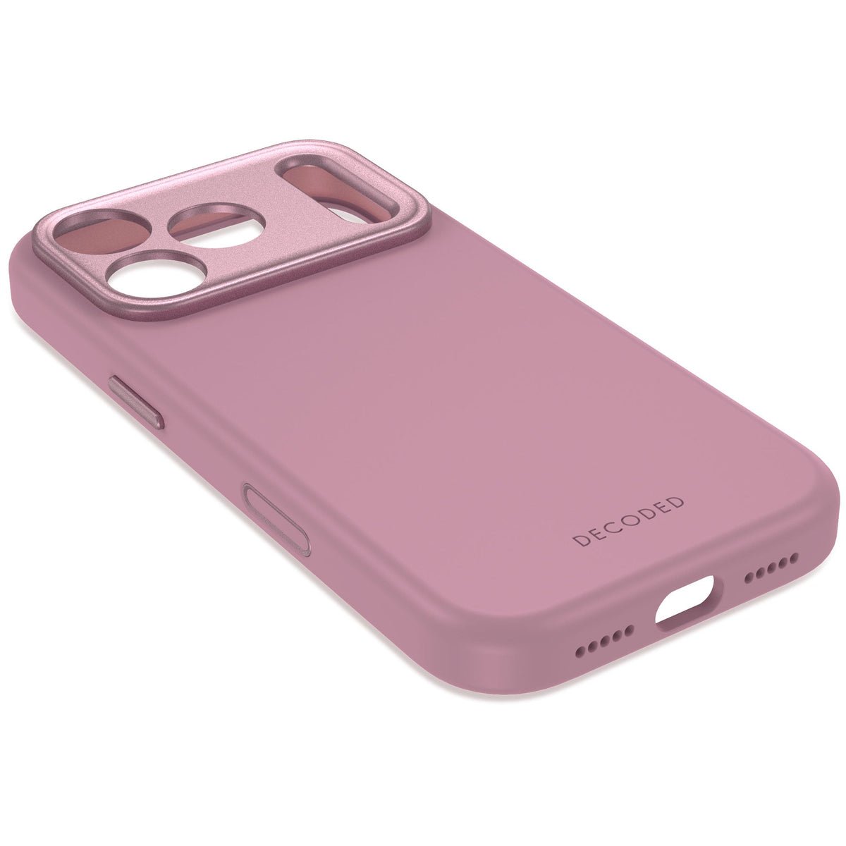 Decoded AntiMicrobial Silicone Backcover for iPhone 18/17 Pro Max Case Rose Quartz