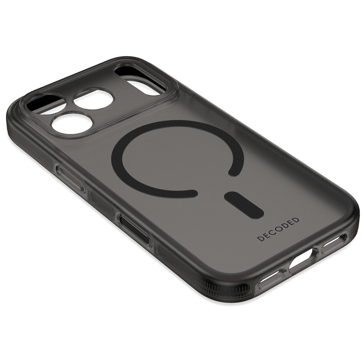 Decoded DropTec Transparent Backcover for iPhone 18/17 Pro Max Case Frosted Black