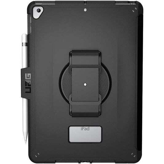 UAG Apple iPad 10.2/10.5" (7th, 8th & 9th Gen)with Handstrap [V] - كفر ايباد حماية عالية + ستاند + مكان للقلم + مسكة يد