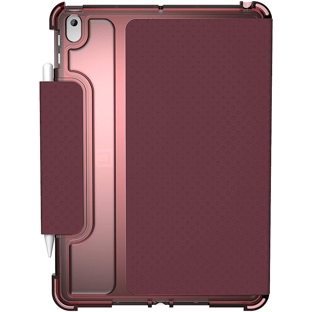 [U] by UAG Apple iPad 10.2/10.5" (7th, 8th & 9th Gen) Lucent Case - Aubergine/Dusty Rose [V] - كفر ايباد حماية عالية + ستاند + مكان للقلم