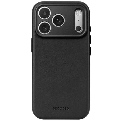 Decoded Leather Backcover for iPhone 18/17 Pro Case Black